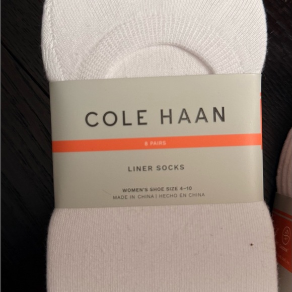 2 pair of Cole Haan White Liner Socks - Picture 3 of 3